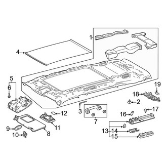Toyota OE - Roof - Interior Trim (Panoramic Roof), (Hybrid Platinum / Platinum)