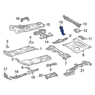 Toyota OE - Front Left Floor Side Rail Reinforcement