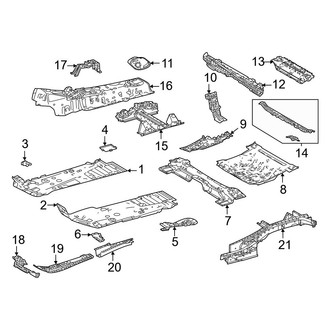Toyota OE - Pillars, Rocker & Floor - Floor & Rails (Hybrid LE / Hybrid Limited / Hybrid Platinum / Hybrid XLE)