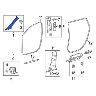 Toyota OE - Left Body A-Pillar Trim Panel