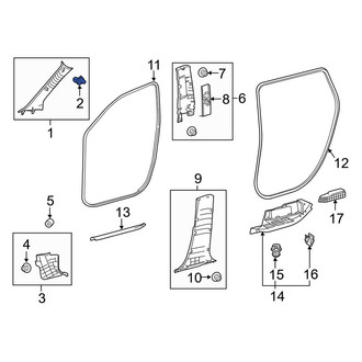 Toyota OE - Body A-Pillar Trim Panel Clip