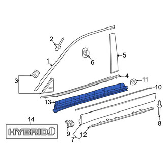 Toyota OE - Front Left Inner Door Molding