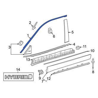 Toyota OE - Front Left Door Reveal Molding