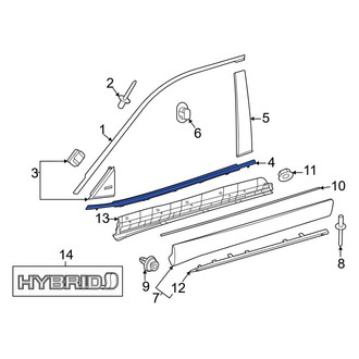 Toyota OE - Front Right Door Belt Molding