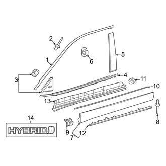 Toyota OE - Front Door - Exterior Trim