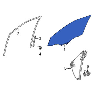 Toyota OE - Front Left Door Glass
