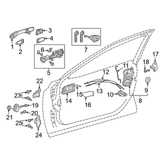Toyota OE - Front Door - Lock & Hardware