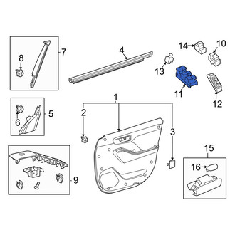 Toyota OE - Front Left Door Window Lock-Out Switch