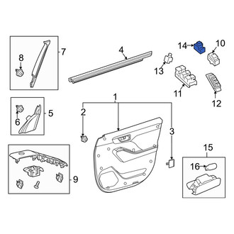 Toyota OE - Front Right Door Lock Switch
