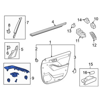 Toyota OE - Front Left Door Window Switch Bezel