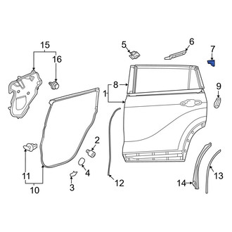 Toyota OE - Rear Left Door Trim Molding