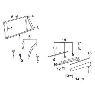 Toyota OE - Wheel Arch Molding Grommet