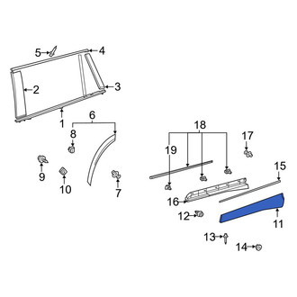 Toyota OE - Front Left Outer Door Molding