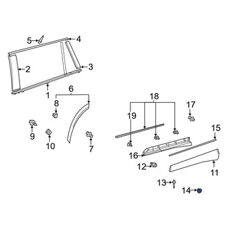 Toyota OE - Door Molding Nut