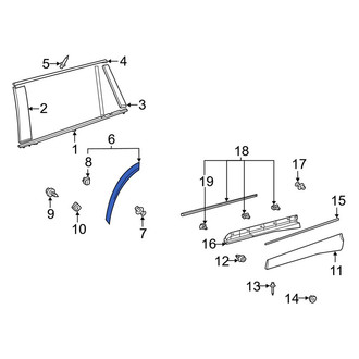 Toyota OE - Rear Left Wheel Arch Molding