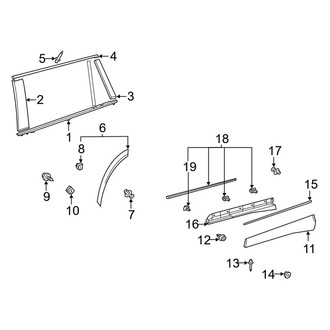 Toyota OE - Rear Door - Exterior Trim