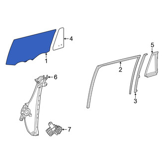 Toyota OE - Front Right Door Glass