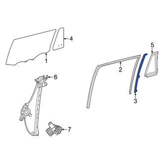 Toyota OE - Rear Left Door Window Division Bar