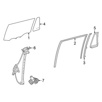Toyota OE - Rear Door - Glass & Hardware