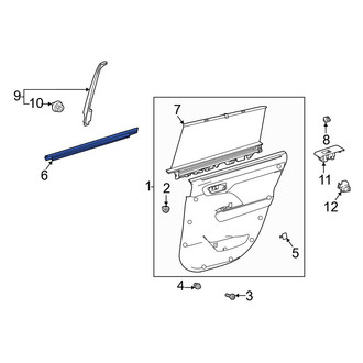Toyota OE - Rear Left Door Window Belt Weatherstrip