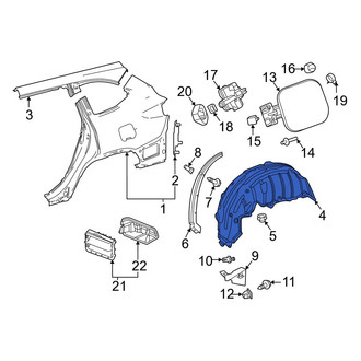 Toyota OE - Rear Left Quarter Panel Splash Shield