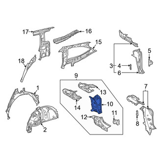 Toyota OE - Rear Left Rear Body Reinforcement Plate
