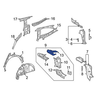 Toyota OE - Rear Left Inner Quarter Panel Reinforcement