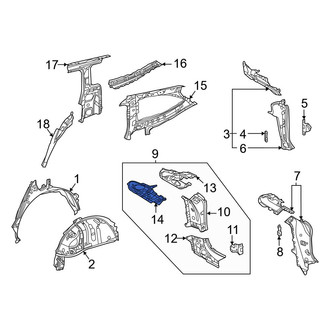 Toyota OE - Rear Left Upper Quarter Panel Reinforcement