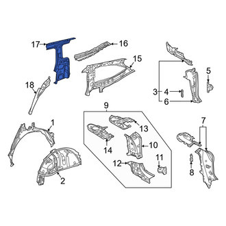 Toyota OE - Left Body C-Pillar Reinforcement