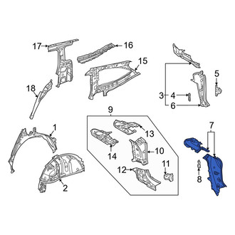 Toyota OE - Rear Left Outer Quarter Panel Reinforcement