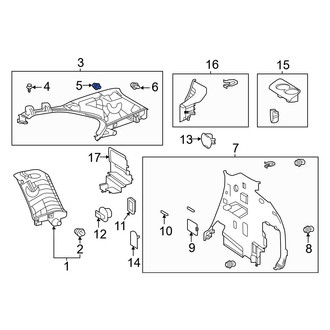 Toyota OE - Upper Quarter Panel Trim Panel Clip