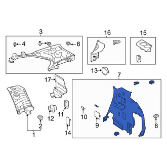 Toyota OE - Rear Left Lower Interior Quarter Panel Trim Panel