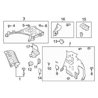 Toyota OE - Quarter Panel - Interior Trim