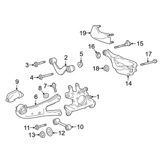 Toyota OE - Rear Suspension - Suspension Components (FWD)