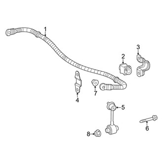 Toyota OE - Rear Suspension - Stabilizer Bar & Components (FWD)