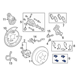 Toyota OE - Rear Disc Brake Hardware Kit