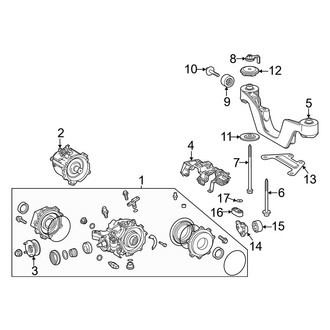 Toyota OE - Rear Suspension - Axle & Differential (With Dynamic Torque Vectoring), (Limited / Platinum / XSE)