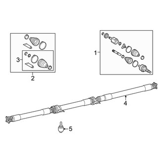 Toyota OE - Rear Suspension - Drive Axles (AWD)