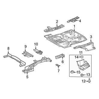 Toyota OE - Rear Body & Floor - Floor & Rails (L / LE / Limited / Platinum / XLE)