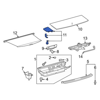 Toyota OE - Rear Left Trunk Mat