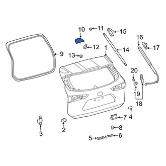Toyota OE - Rear Left Liftgate Hinge
