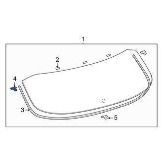 Toyota OE - Right Upper Liftgate Reveal Molding Clip