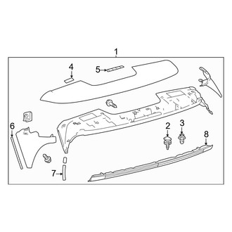 Toyota OE - Lift Gate - Spoiler (Hybrid Limited / Hybrid Platinum / Limited / Platinum)