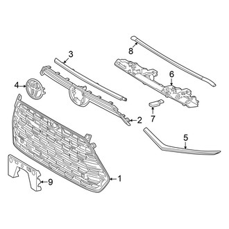 Toyota OE - Front Bumper & Grille - Grille & Components