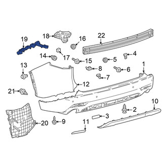Toyota OE - Rear Right Bumper Cover Support Rail