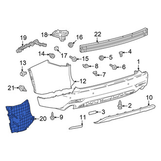 Toyota OE - Rear Right Bumper Splash Shield