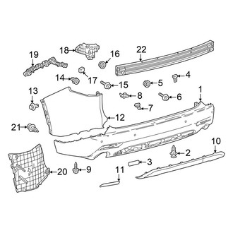 Toyota OE - Rear Bumper - Bumper & Components