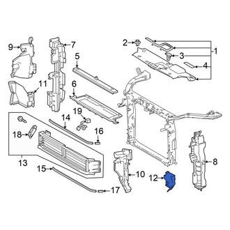 Toyota OE - Front Left Lower Radiator Support Air Deflector