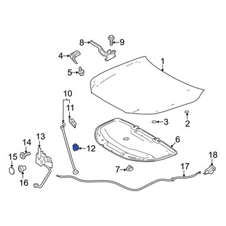 Toyota OE - Hood Prop Rod Retainer