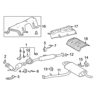 Toyota OE - Exhaust System - Exhaust Components (2.5L)